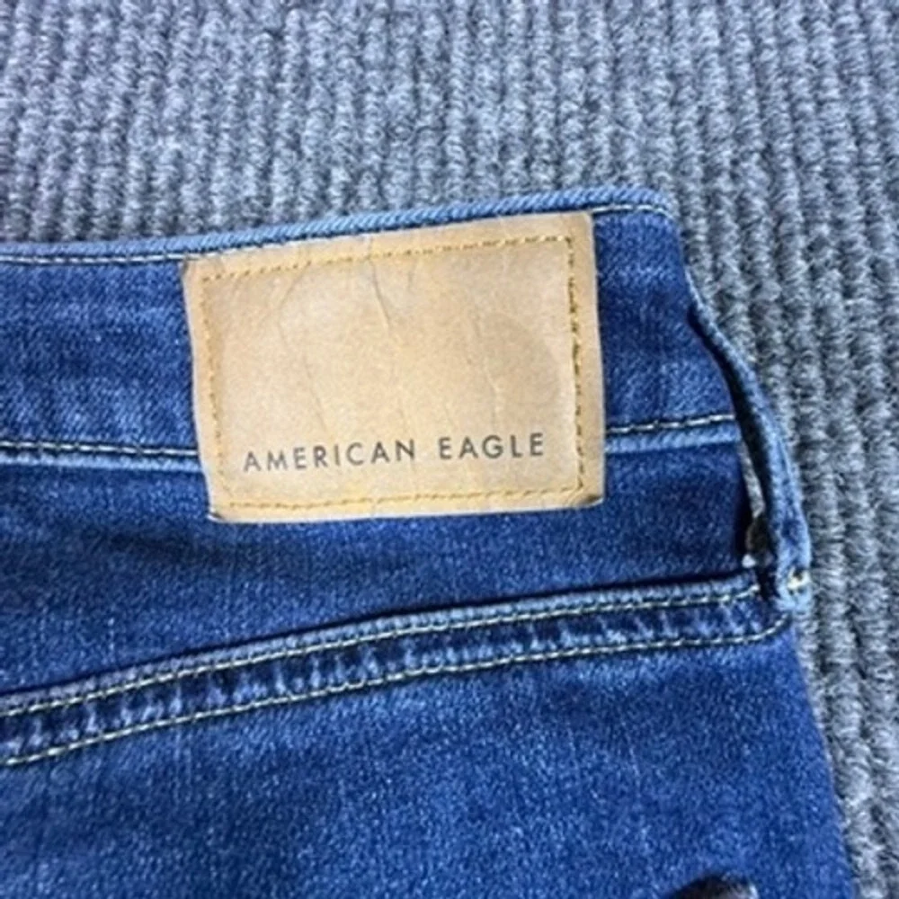 American Eagle Mens Airflex+ Slim Straight Medium‎ Wash Jeans 29x32